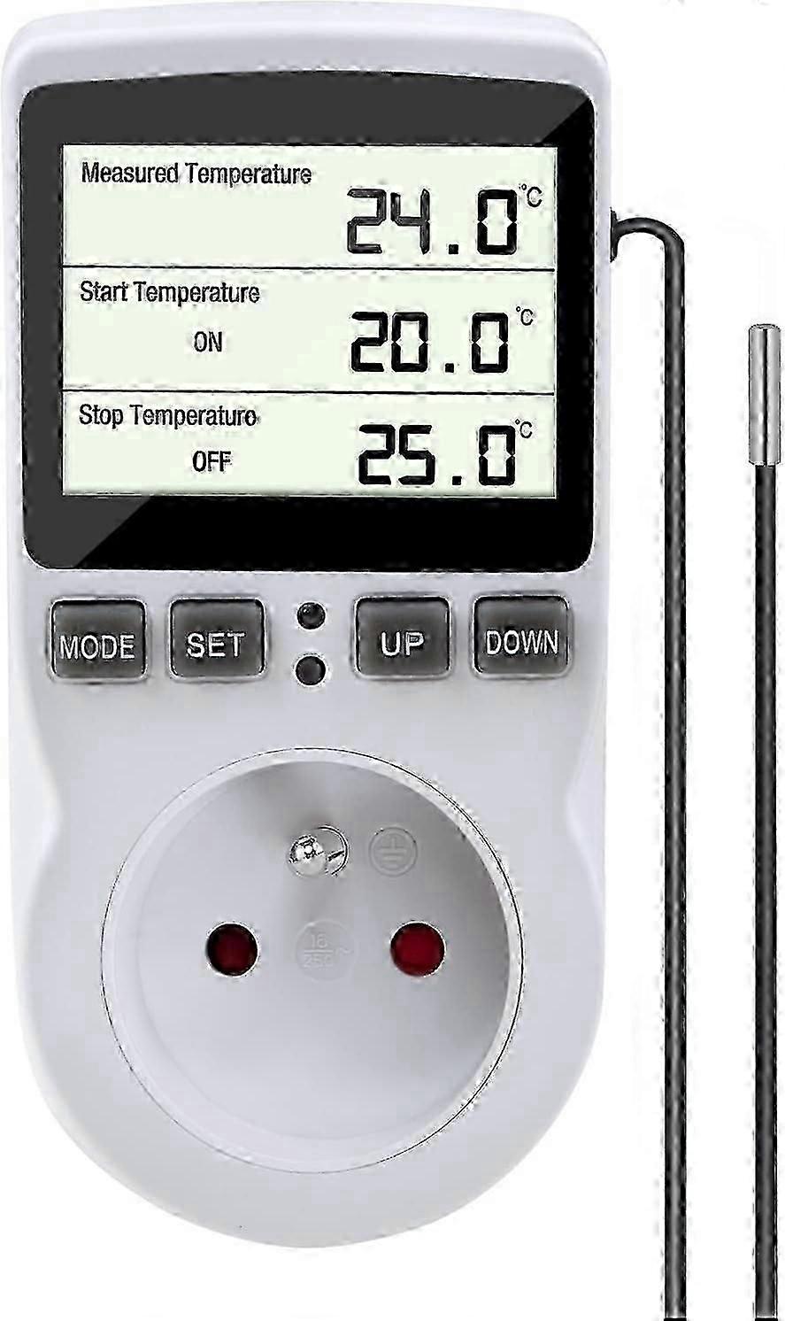 Thermostat Outlet - Digital Programmable Outlet Timer with Probe -New-7-10