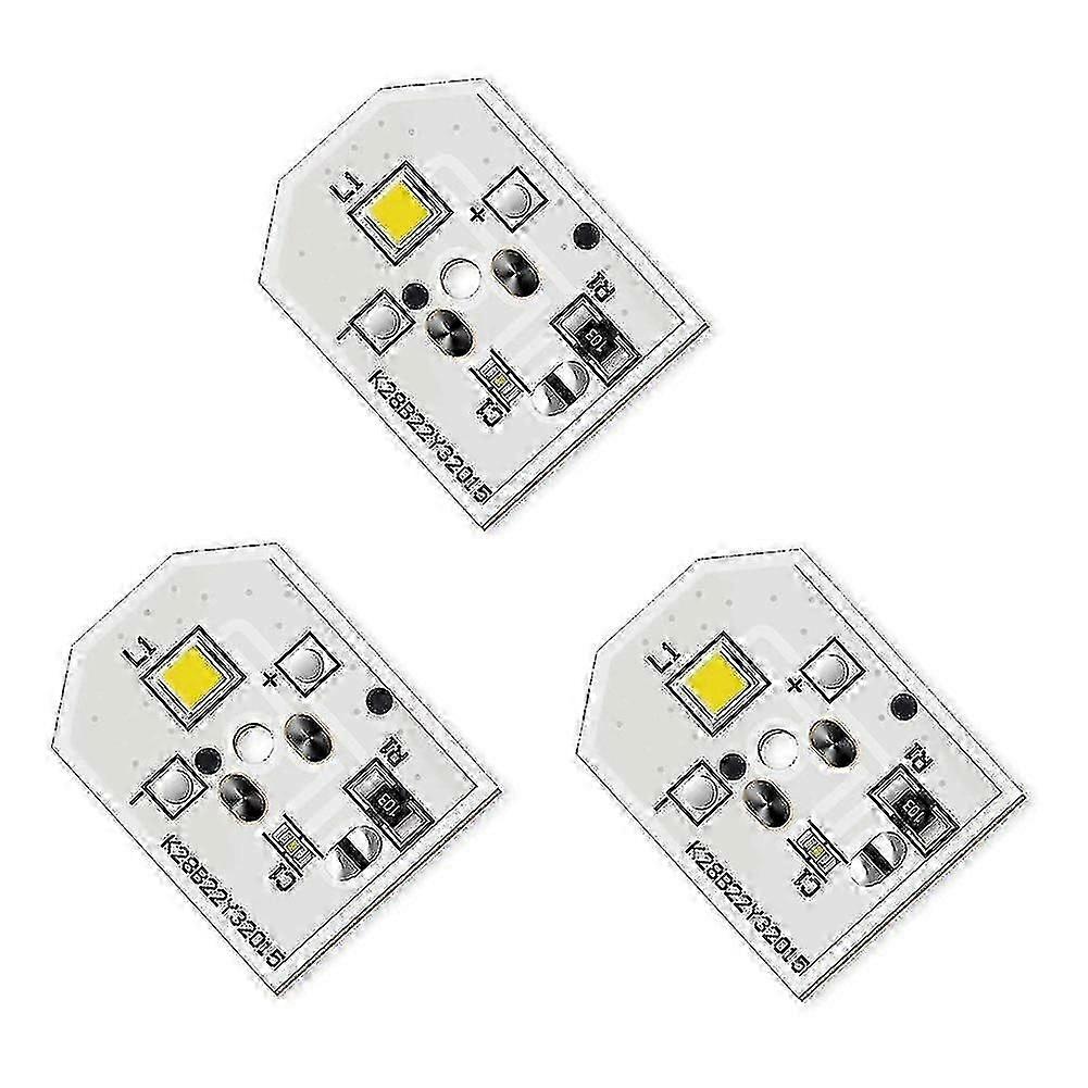 3-Pack LED Bulbs for Refrigerator Replacement, Suitable for Multiple Models, White Plastic Style