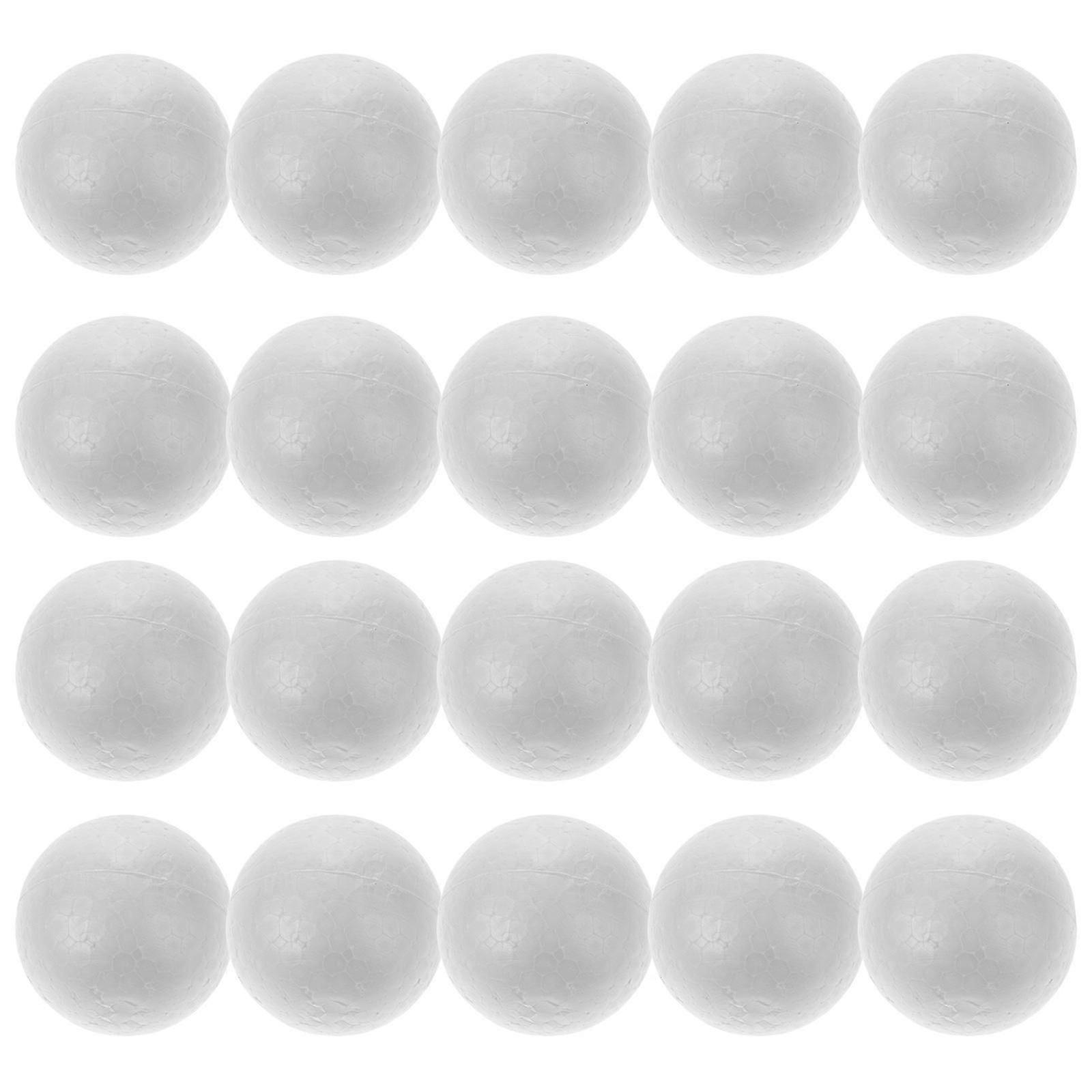 25Pcs 7cm Modeling Craft Solid Polystyrene Balls Round Spheres Wedding Decoration DIY Stuff(White)