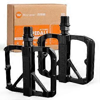 2 paires de pédales de vélo en alliage d'aluminium à roulements étanches, compatibles avec les VTT