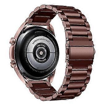 20mm 3 Beads Stainless Steel Smart Watch Band Replacement Wrist Strap for Samsung Galaxy Watch 4 40m SZ