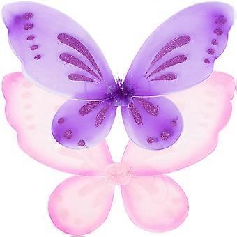 2Pcs Schmetterlinge Flügel Fee Flügel Fairy Cosplay Kostüm Requisite Zubehör für Mädchen