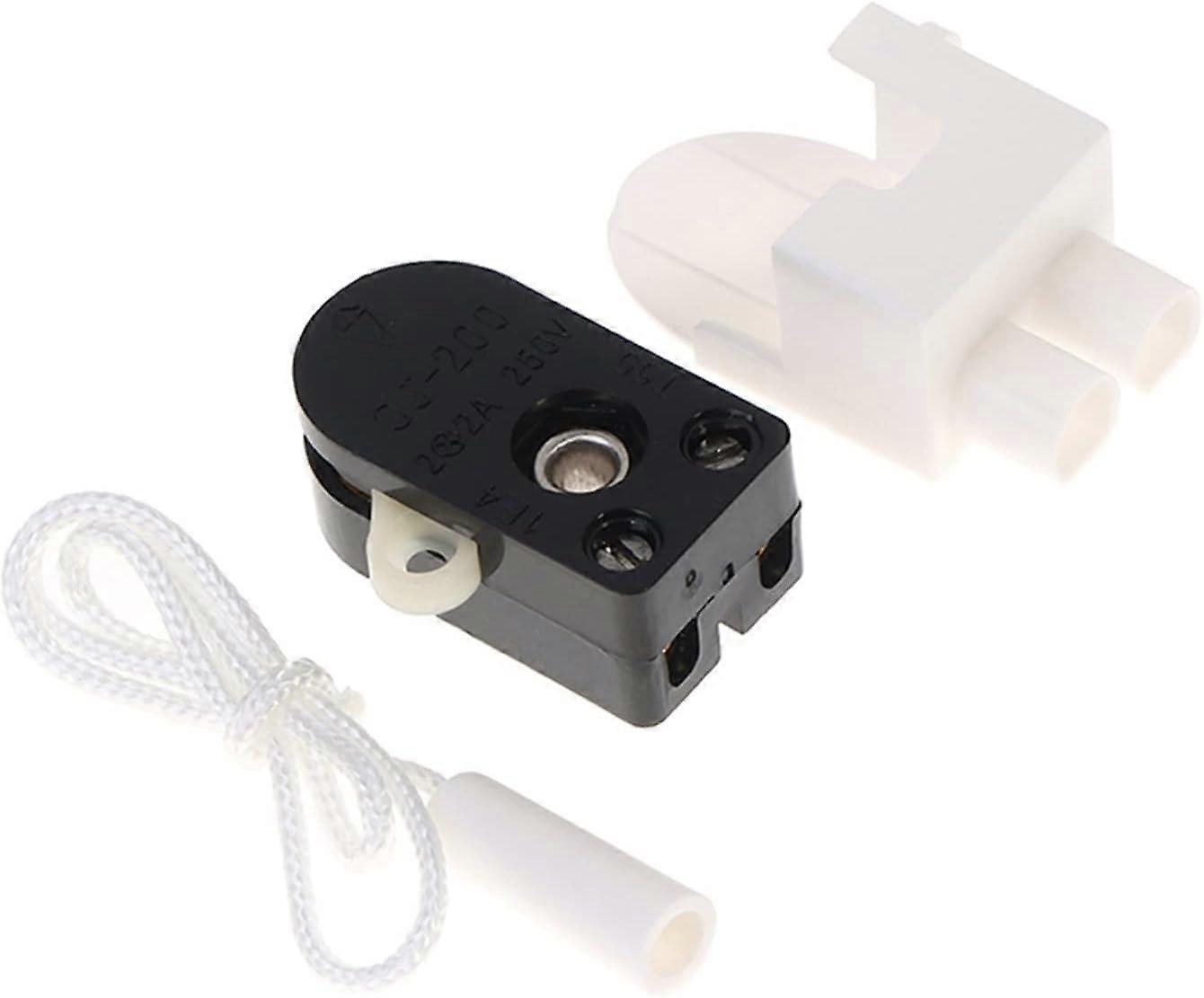 Push Button Lamp Switch 250V 2A with Easy Push Control, Inline Light Switch for Wall or Bedside Lamp