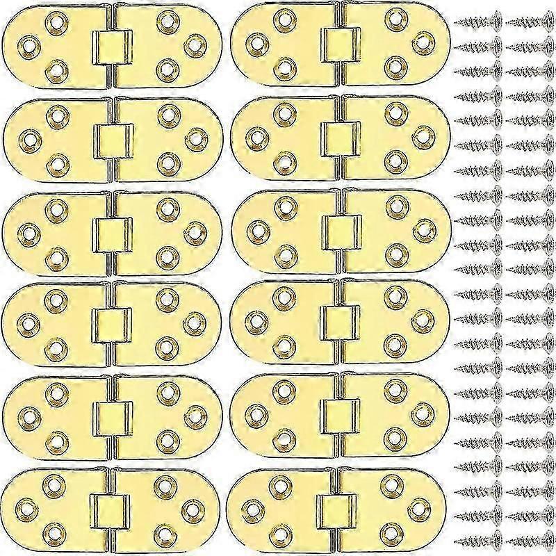 12 Pack Round Edge Furniture Hinges