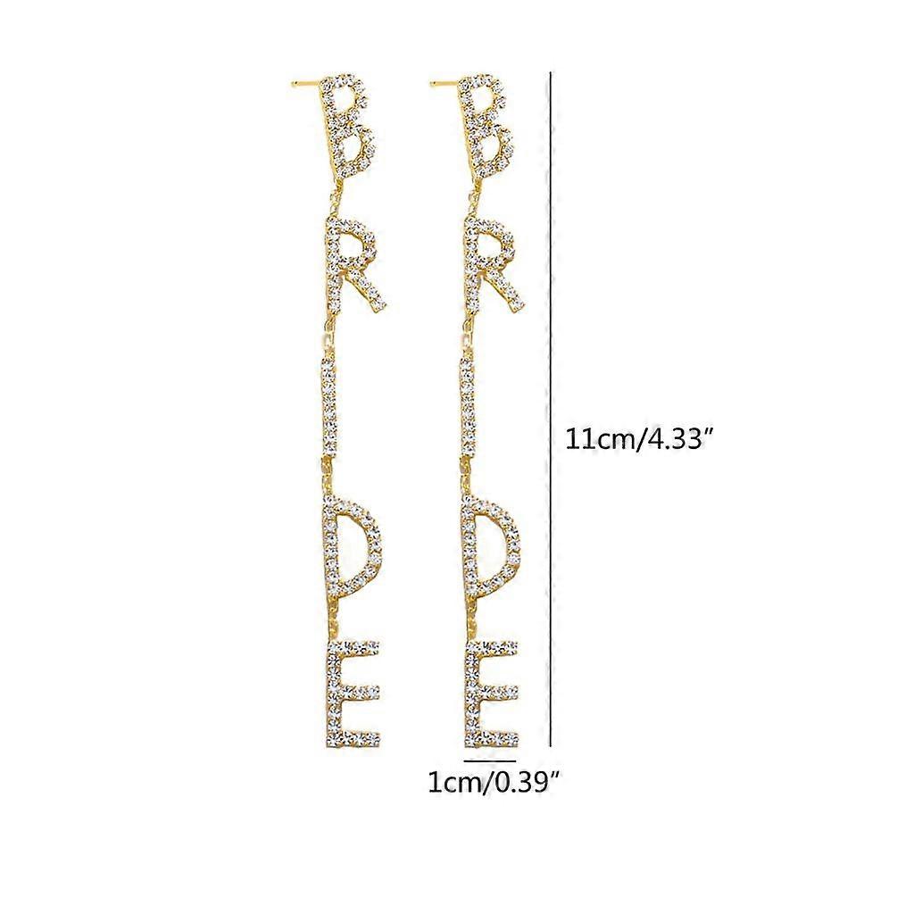 Letter Dangle Earring Handmade Statement Earrings Drop Earrings for Brides