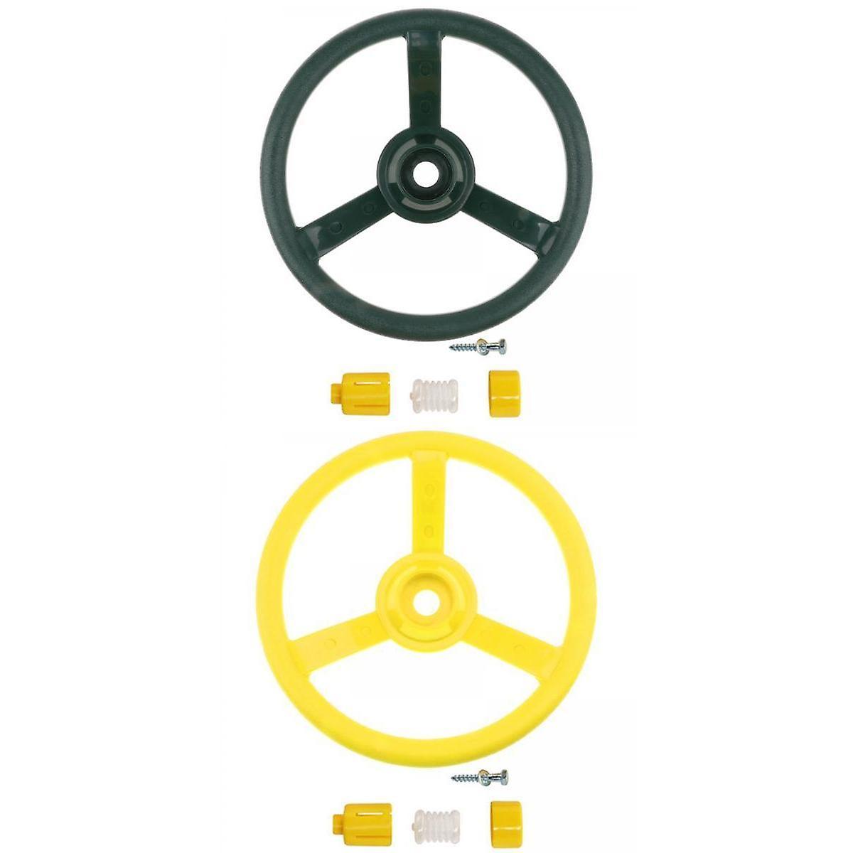2x 30cm Pirate Ship Wheel Playground Accessories for Playhouse Playground