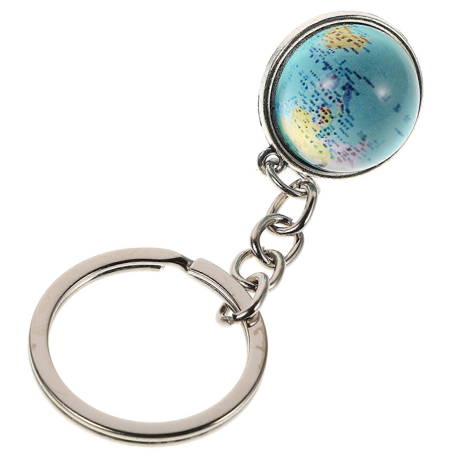 Planet Globe Keychain Creative Earth Key Ring for Keys