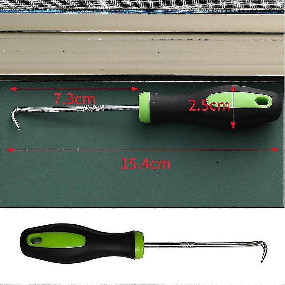 2pc Screen Window Spline Roller Rubber Strip Hook Gauze Wheel Window
