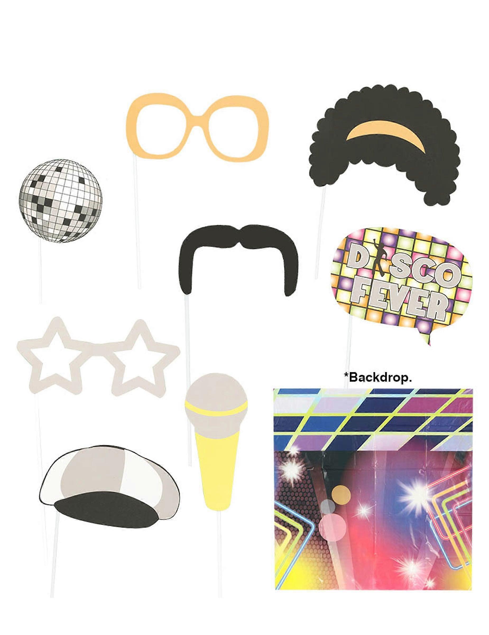 9-piece disco photobooth kit