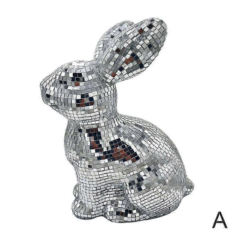 Reflective Silver Foam Easter Bunny