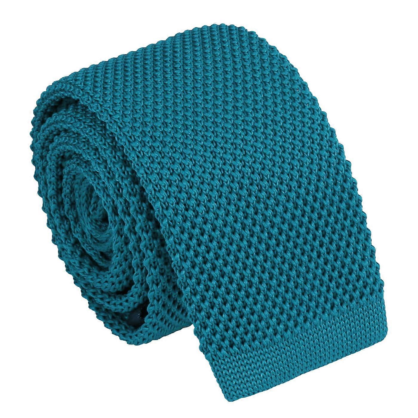 Teal Knitted Tie for Boys