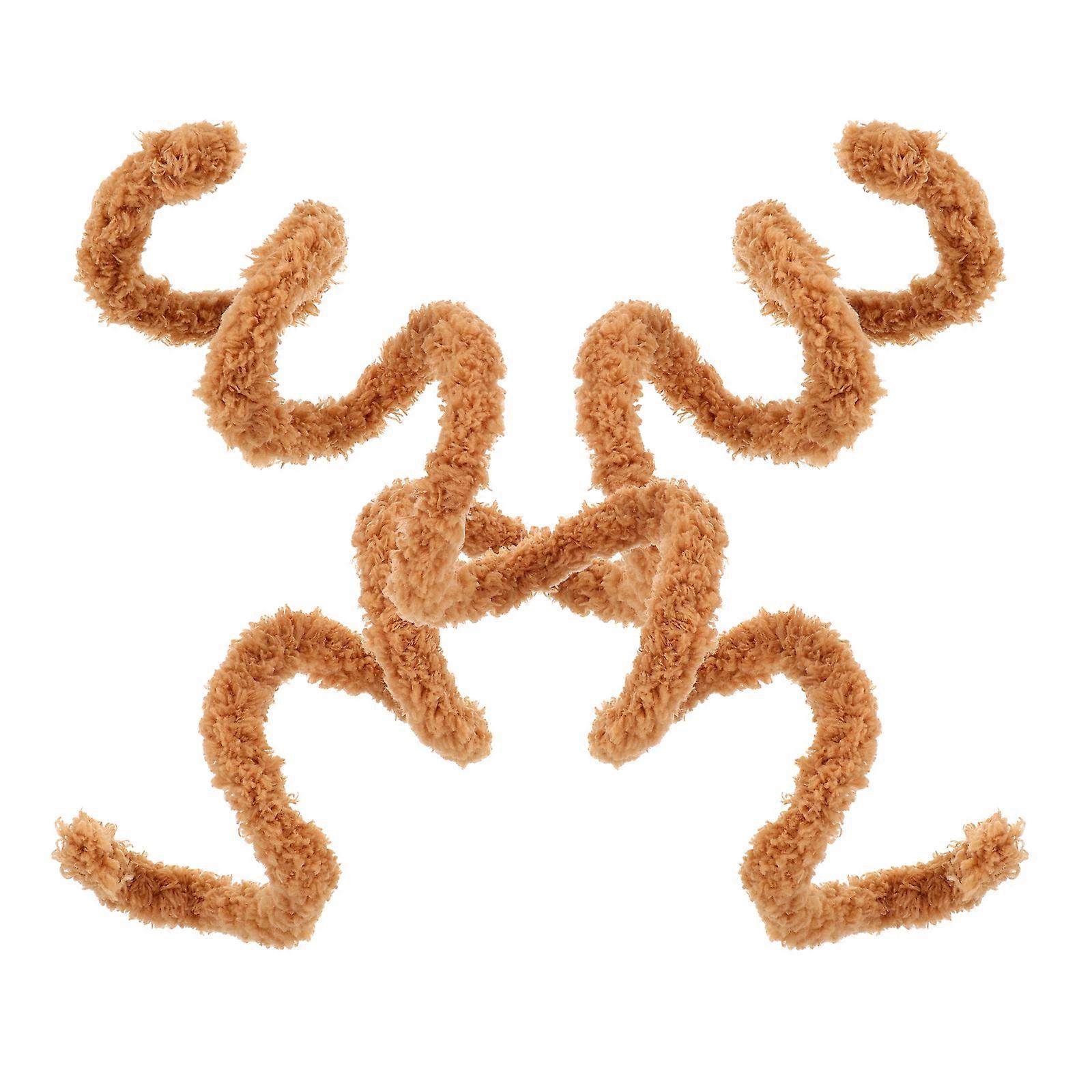 Pipe Cleaner Decorations Fuzzy Stems for Creative Projects 2Pcs Khaki