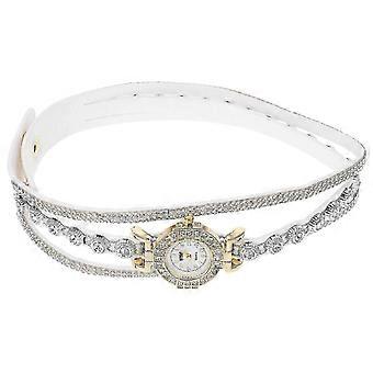 Women's Pearl Wristwatch, Stylish Quartz Watch with Rhinestone Design, Precise Timekeeping, Alloy Glass Material