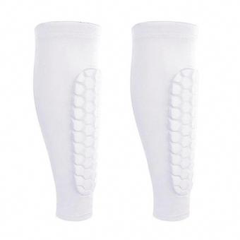 Football Soccer Compression Shin Sleeves for Adult Teen Kid White Breathable Slip-Resistant