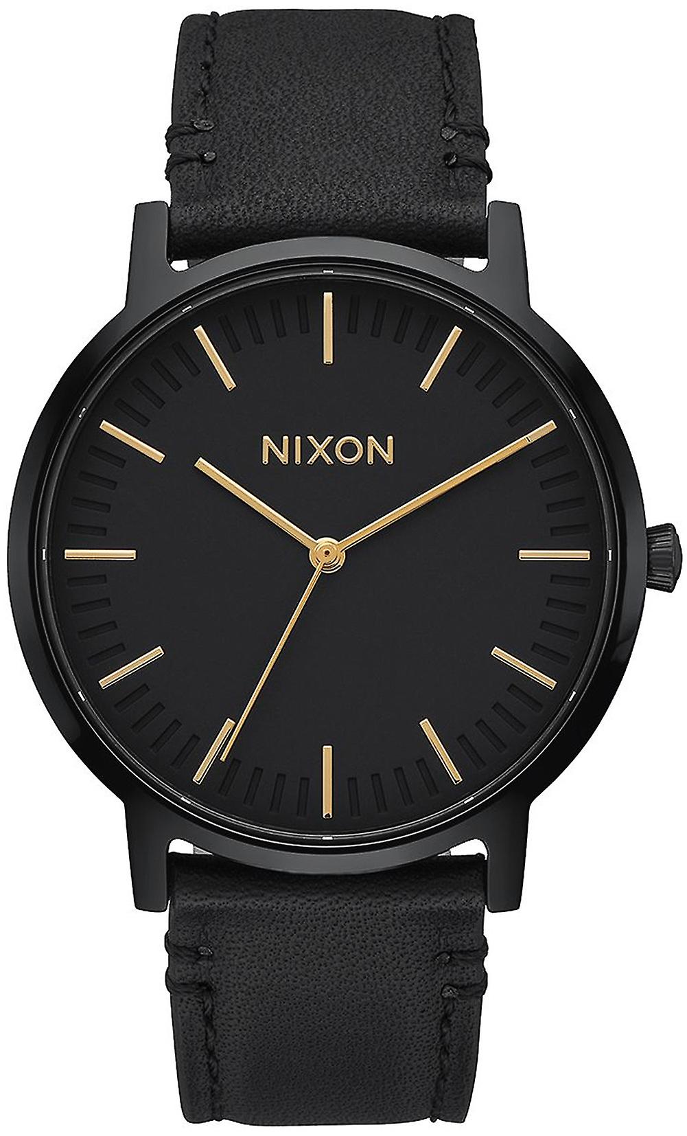 Nixon the porter watch for Japanese Quartz Analog Man with Cowskin Bracelet A10581031