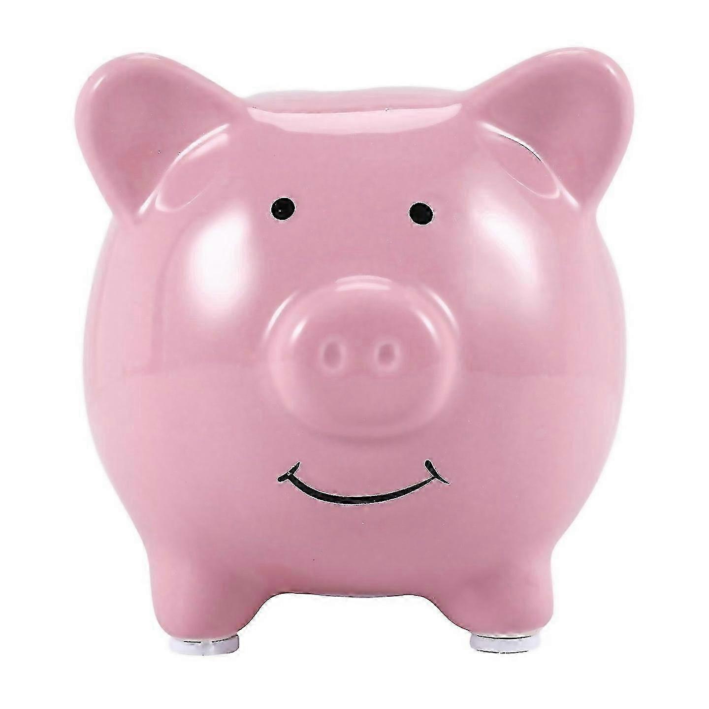 Round Ceramic Pig Savings Jar