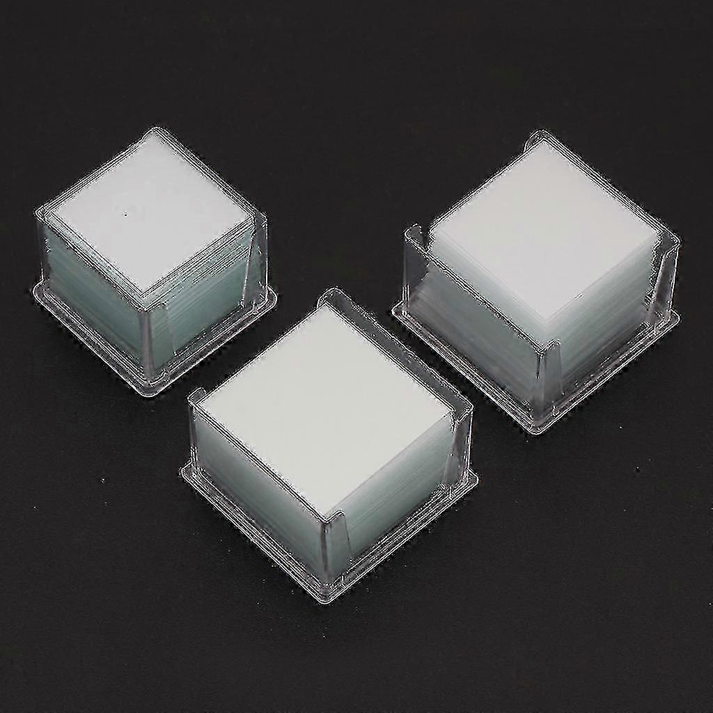 100 Pcs Transparent Square Glass Microscope Slides Coverslips Optical Instrument