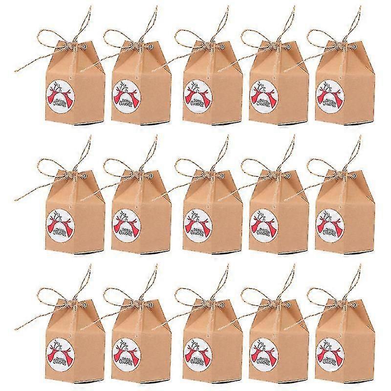 50 Pcs Creative Christmas Candy Boxes Candy Biscuit Storage Containers