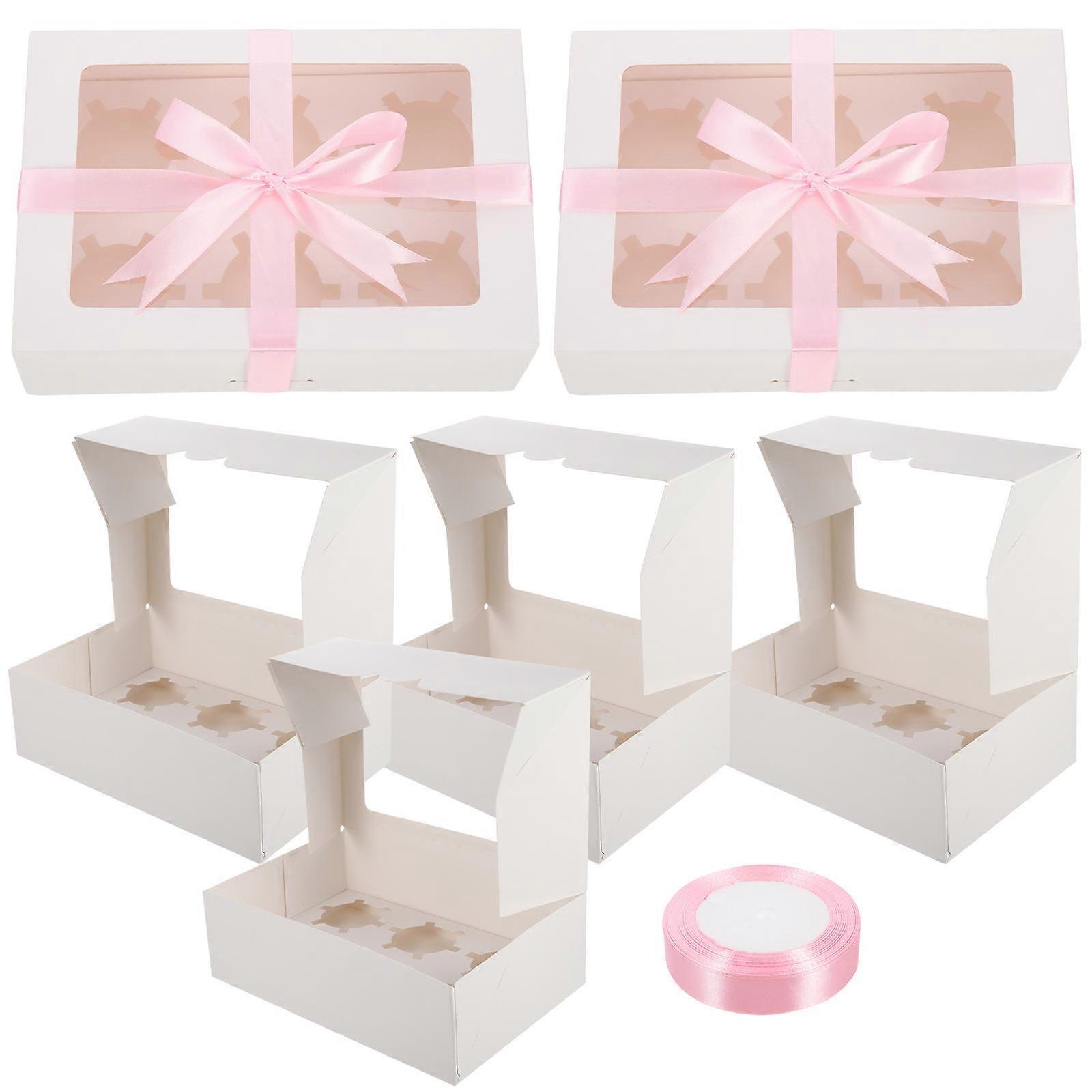 Egg Tart Boxes Paper Cake Boxes compatible with Home 1Set with Compartments