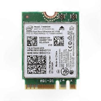 Dual Band Wireless-AC 3165NGW WiFi Card, NGFF M.2 802.11ac + Bluetooth Network Adapter, 433 Mbps, Compatible with ThinkPad