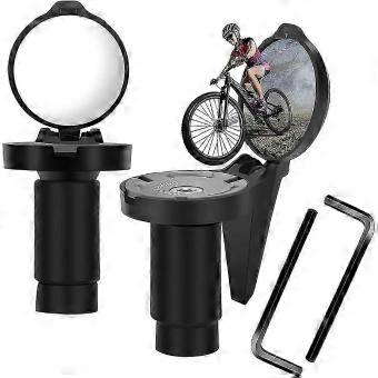 2pcs Bike Mirrors, Bicycle Rear View Mirror, Handlebar Mirror Convex Mirror Hd 360 Adjustable Rotating Handlebar Electric Scooter Mirror core