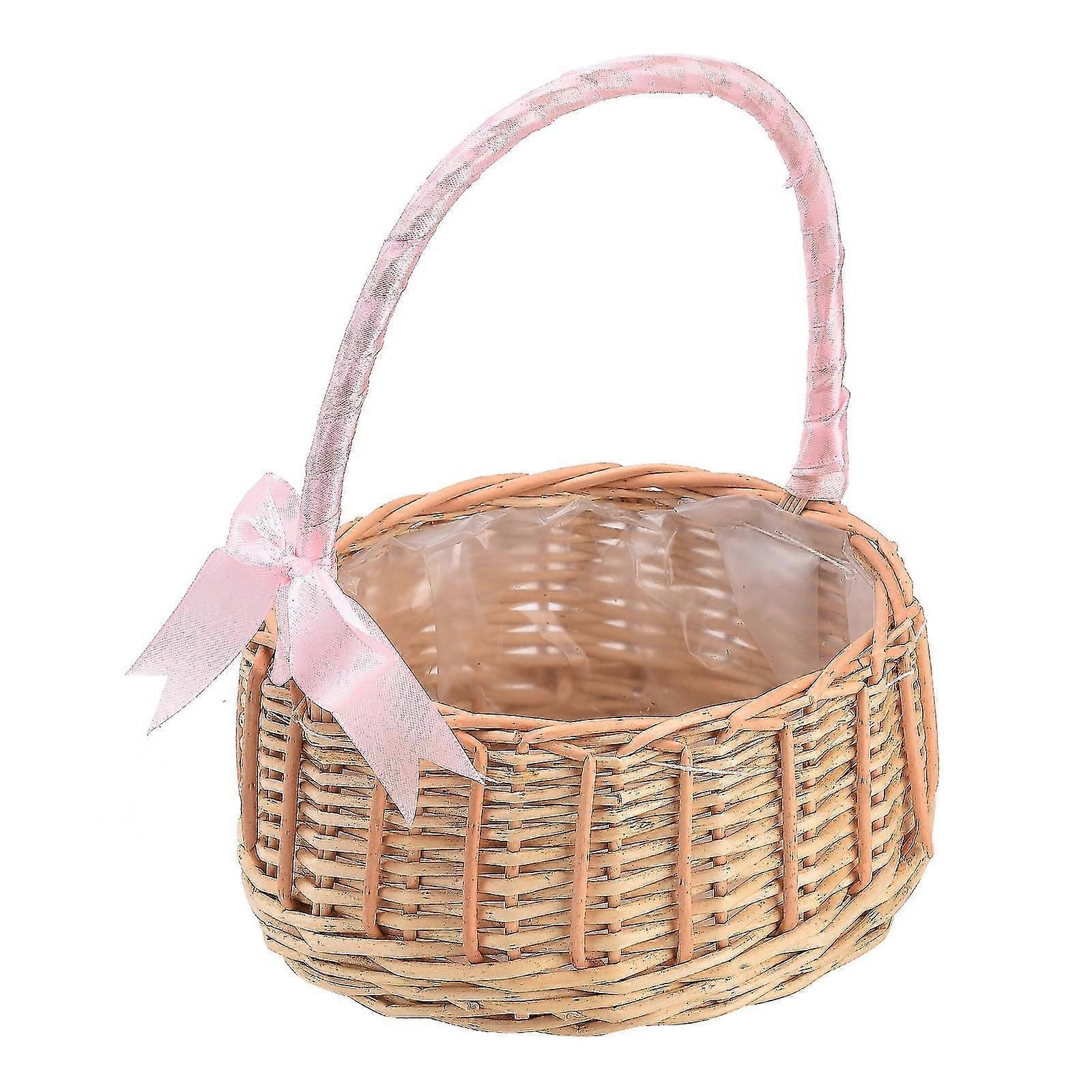 Handwoven Willow Flower Basket