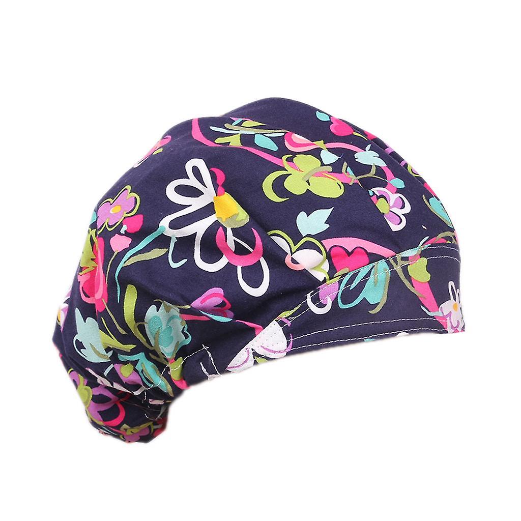 Printed Cotton  Cap  Hat Bouffant Scrub Cap One Size 1