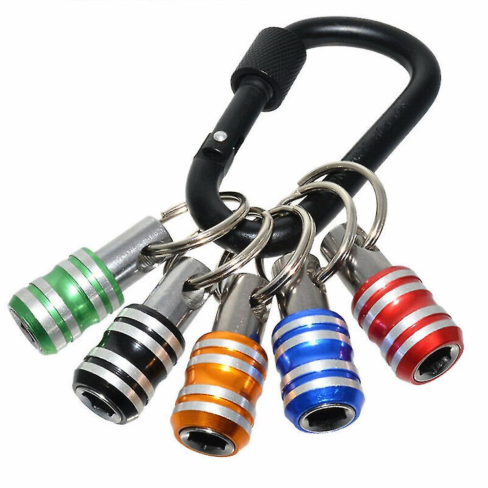 1/4" Hex Handle Key Chain Screwdriver Bit Holder Set Extension1setmixdcolor