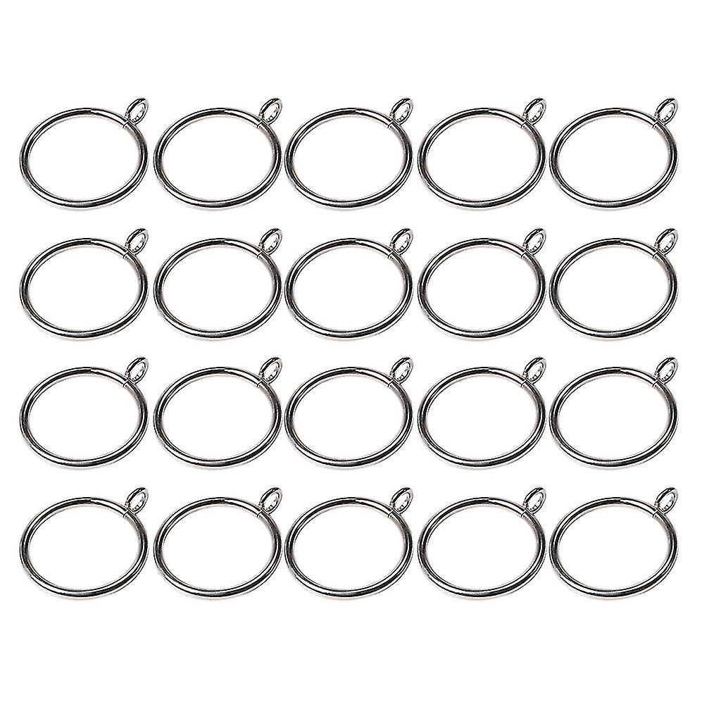 20 Pieces Metal Curtain Rings With Eyelets Rustproof Window Treatment Hardware