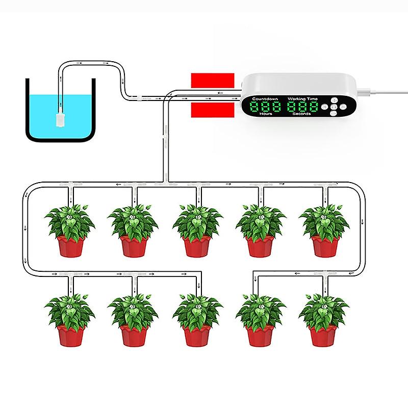 Smart Garden Drip Irrigation Device Controller Timer System Intelligent Automatic Watering Device For 10-20 Potted Plant Flower