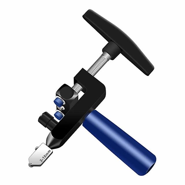 2 In 1 High-strength Portable Ceramic Tile Glass Cutter Opener Home Glass Cutter Tile Cutter Diamond Cutting Hand Tools Black