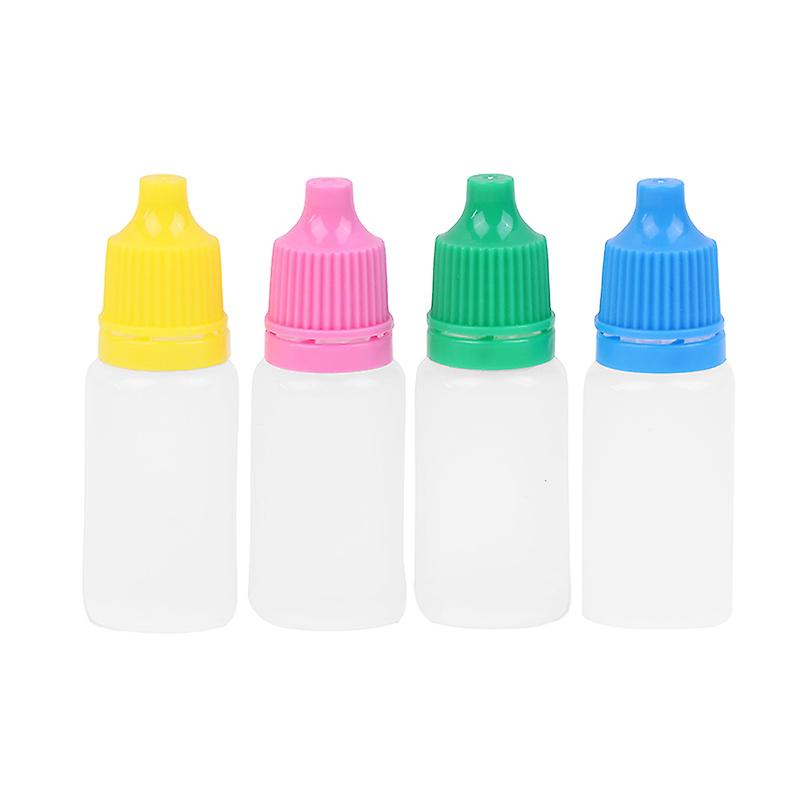 4pcs 10ml Mini Transparent Plastic Squeeze Dripper Bottle Kitchen Gadgets