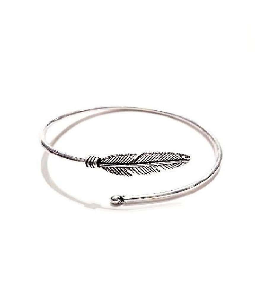 Curl Up Feather Bangle Bracelet 47428