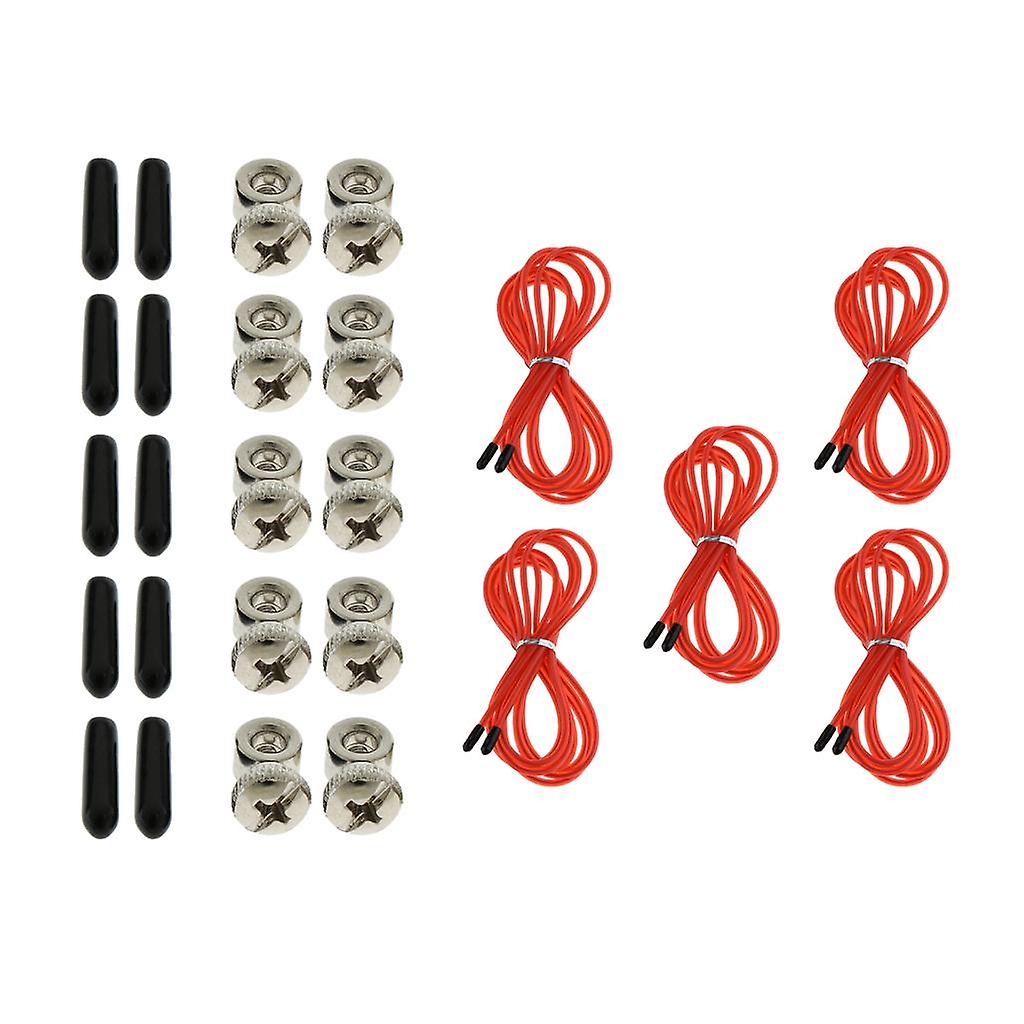 Replacement Jump Rope Cord Speed Rope Cable Adjustment Screws End Cap Red