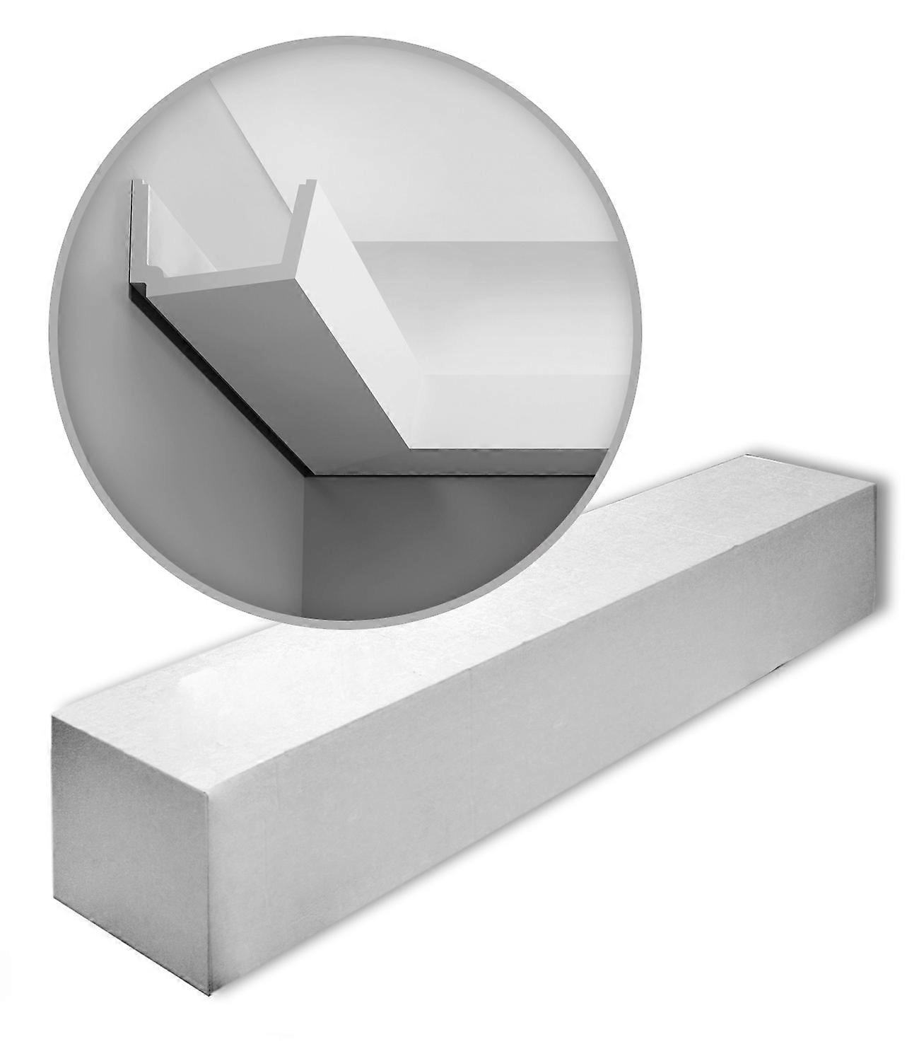 Orac Decor 8 x Crown mouldings C357-box LUXXUS Purotouch® white pre-primed appropriate for indirect lighting