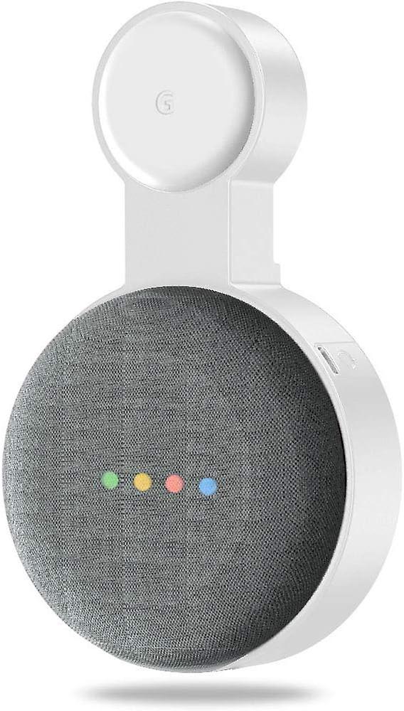 Socket Wall Bracket for Google Home Mini Voice Assistant Smart Speaker Harness Management Accessories (white)