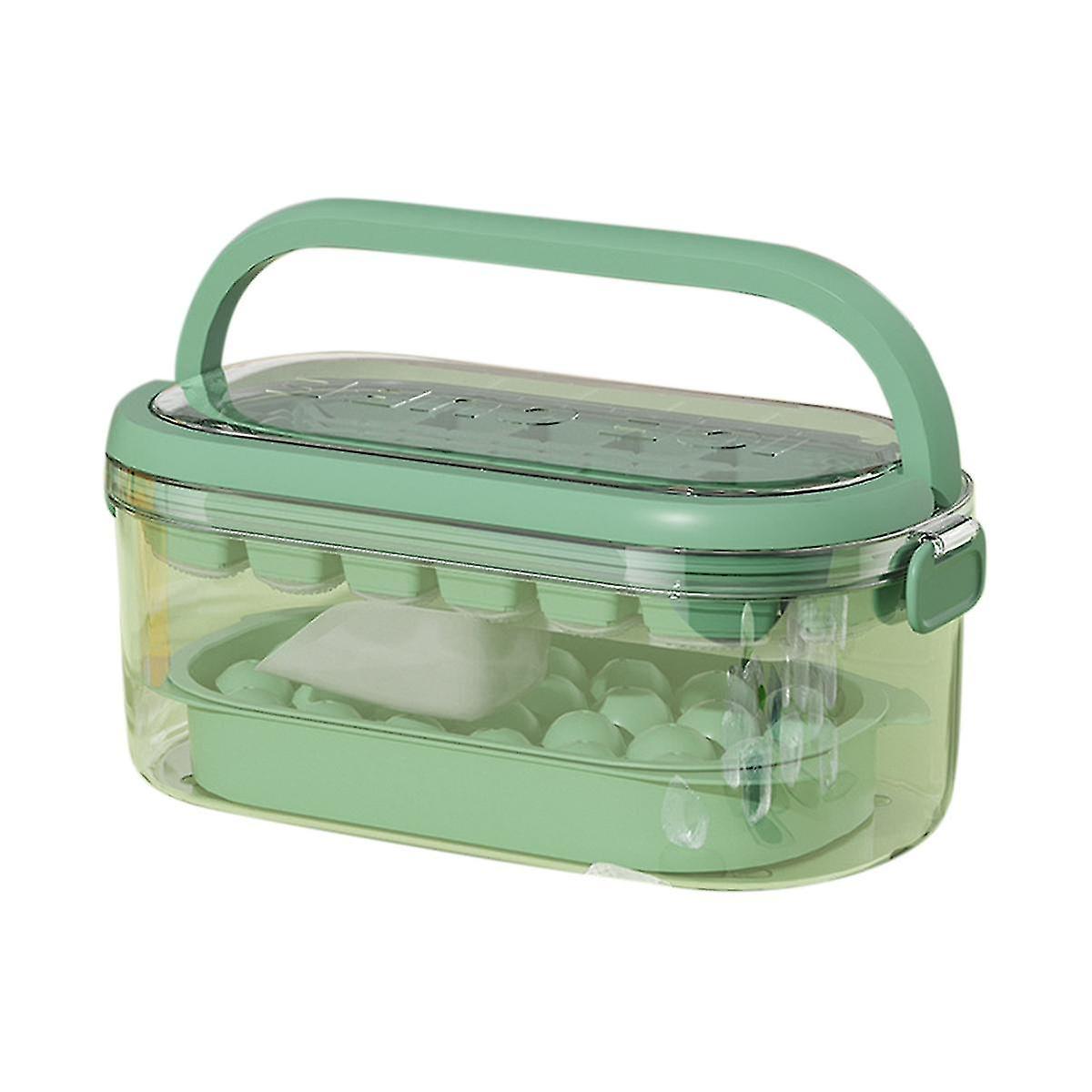 Ice Cube Mold Press Silicone Ice Tray Ice Ball Plastic Portable Ice Box Portable Ice Maker With Han