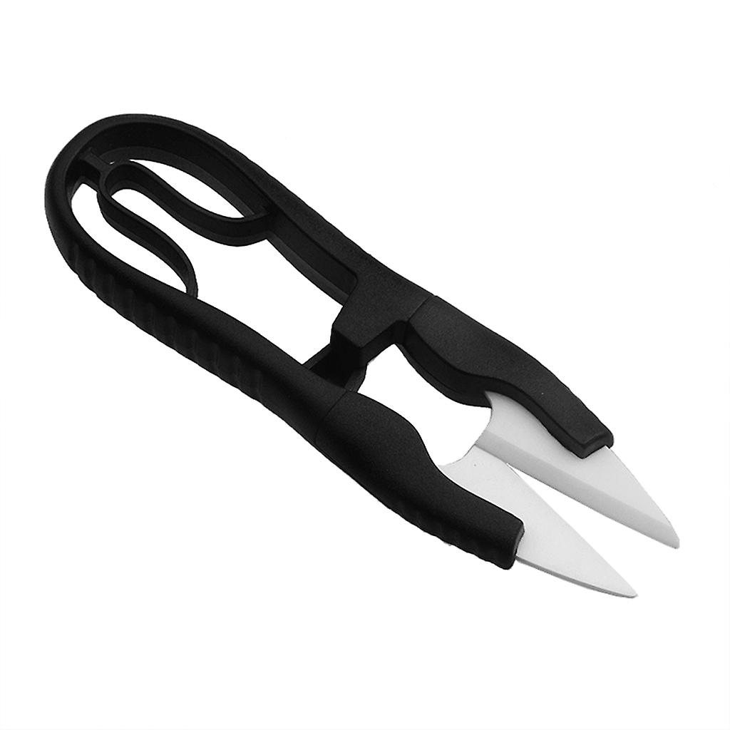 U Shape Scissors Practical Ceramic Yarn Thread Cutter Small Fishing Trimmer