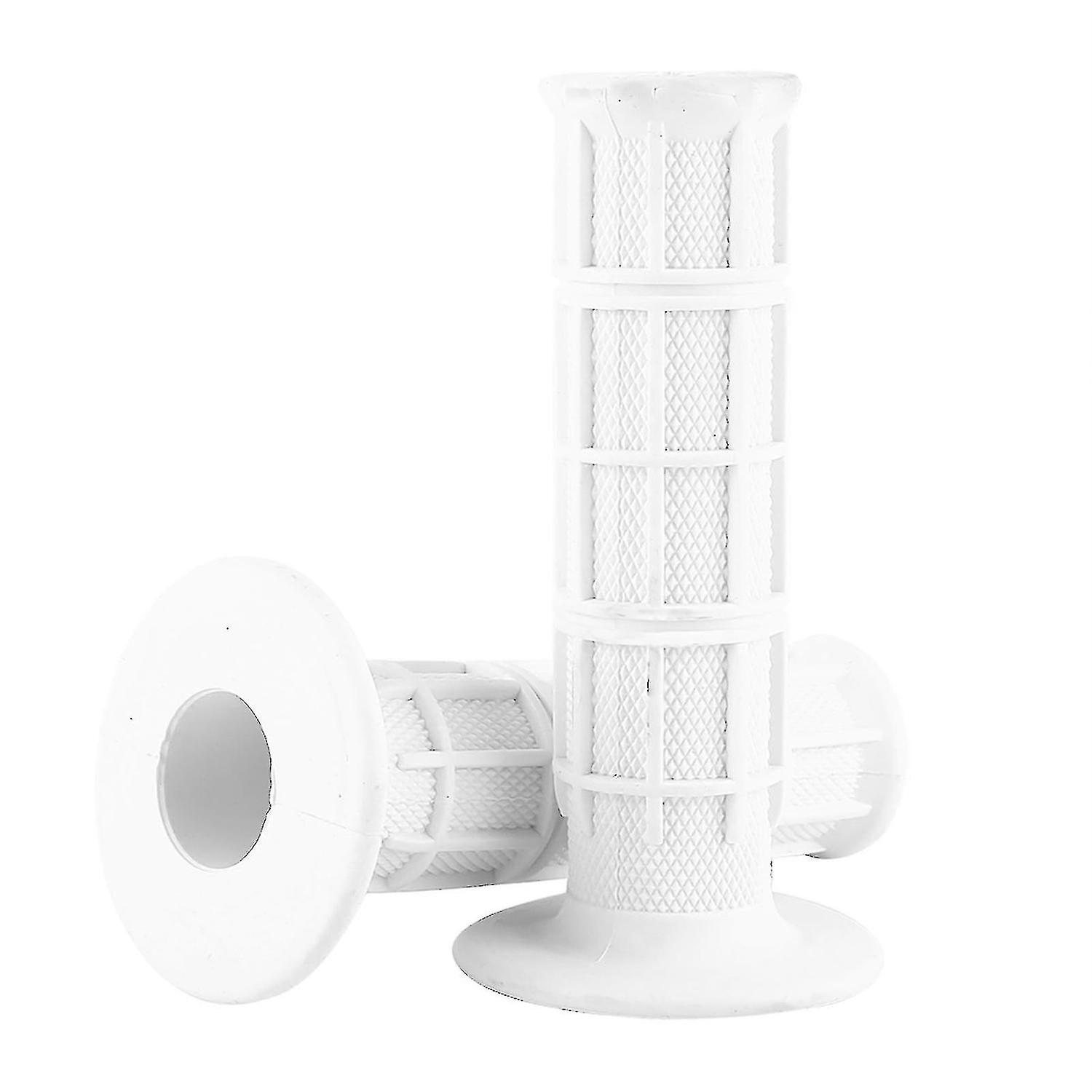 1 Pair Of 22/25mm 7/8" Universal Silicone Motorcycle Handlebars Hand Grips New White