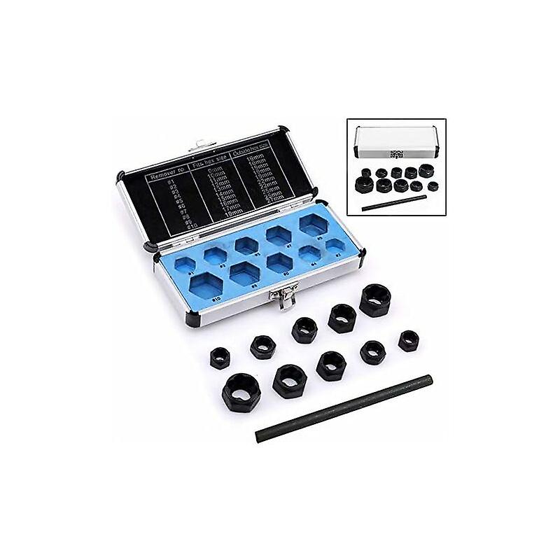 11 Pack 9-19mm Sockets, Damaged Bolt Nut Screw Remover Puller Removal Socket Set Tool