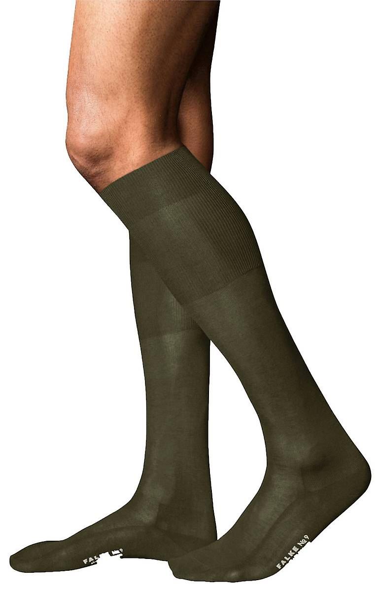 Falke No 9 Pure Fil d'Écosse Kniestrümpfe - Artischockengrün