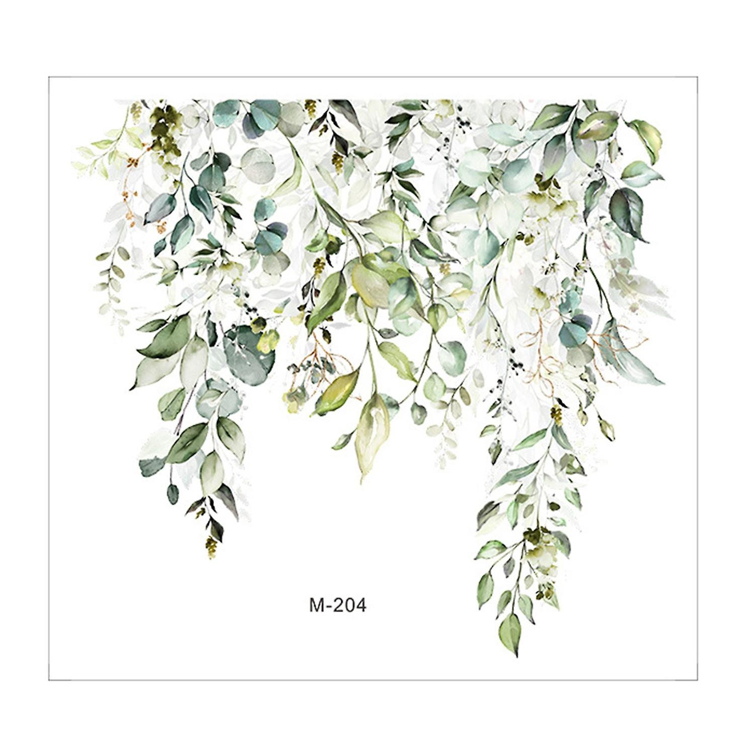 Klozet Kapağı Çıkartması Kendinden Yapışkanlı Güçlü Yapışkanlık Bitki Yaprakları Çiçekler Tuvalet Kapağı Sticker