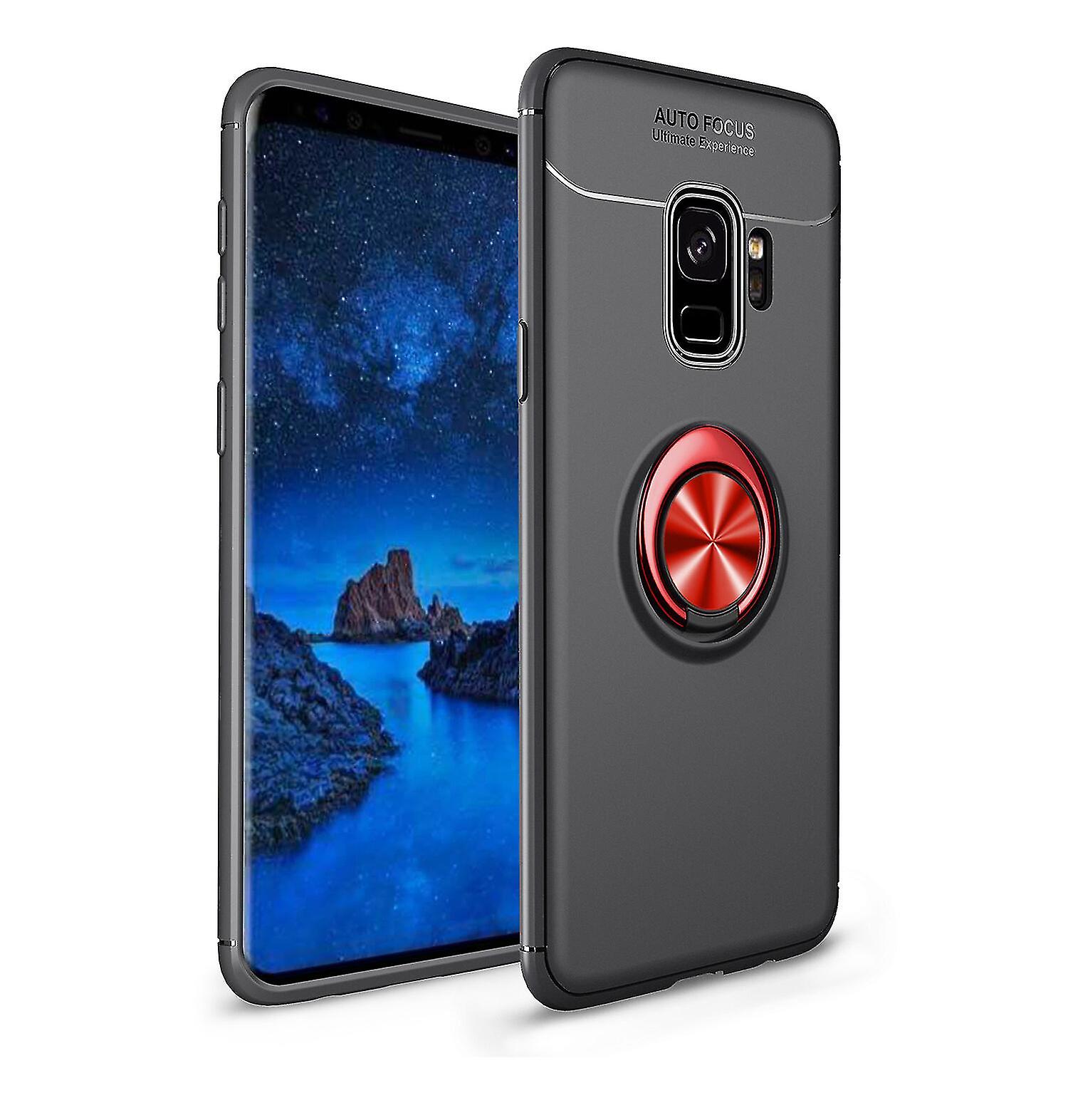 Shockproof Soft Gel Case For Samsung S9 - Metal Ring Stand, High Quality, Scratch-resistant, Non-slip, Dustproof, Full Protection