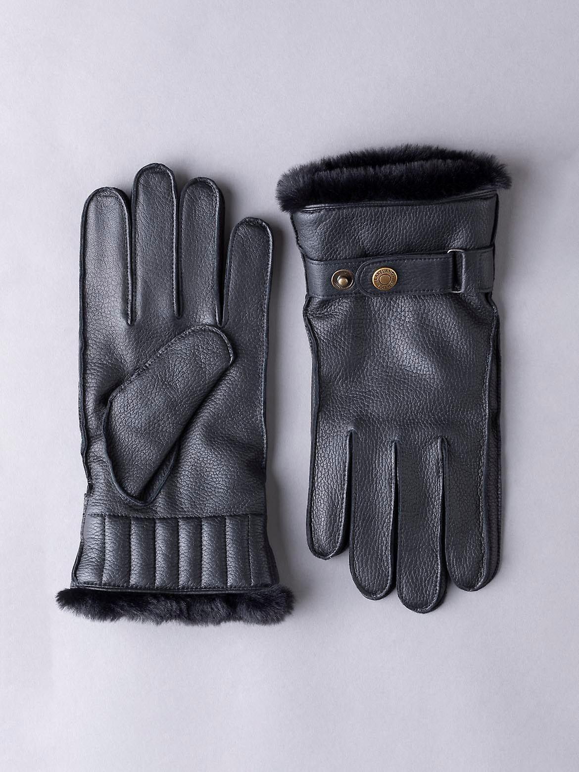 Milne Leather Gloves in Black