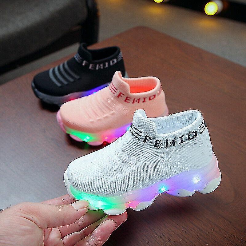 SRTUMEY Kids Baby Girls Boys Sneakers Toddler Non Slip Led Light Up Trainers Christmas Luminous Walk Shoes Girl Boy Birthday Gifts Flash Sales | Hots - Foto 6