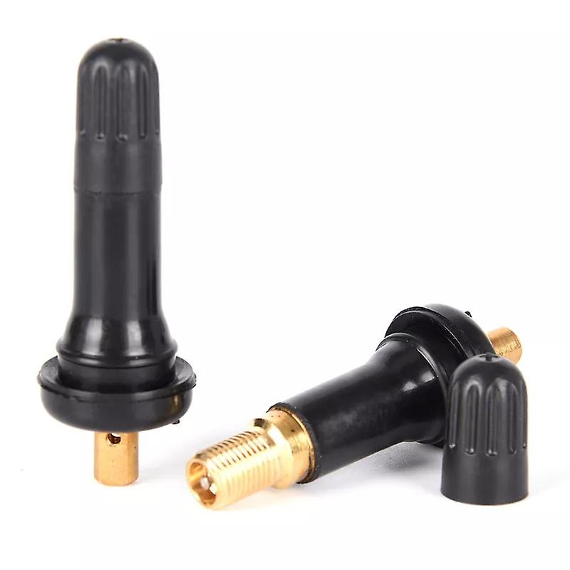1pcs Black Tire Pressure Monitoring System Anti-explosion Snap In Tire Valve Stems Snap In Tire Valve Stems Sensor Valve Stem