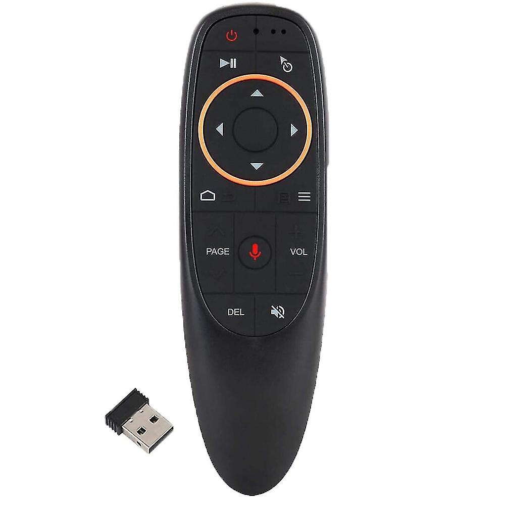 G10s 2.4g Remote Control Air Mouse Smart Tvs Remote Control-with Ir Learning And Voice Switch- Black