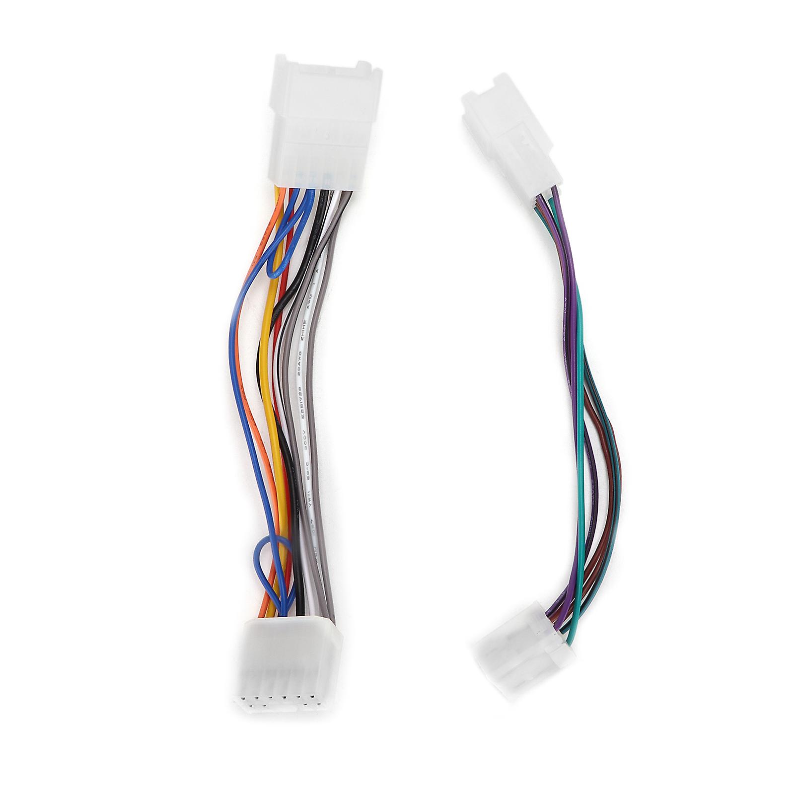 2pcs Car Car Wiring Harness Adapter Plug Stereo Connector for Auto Tweeter Modification