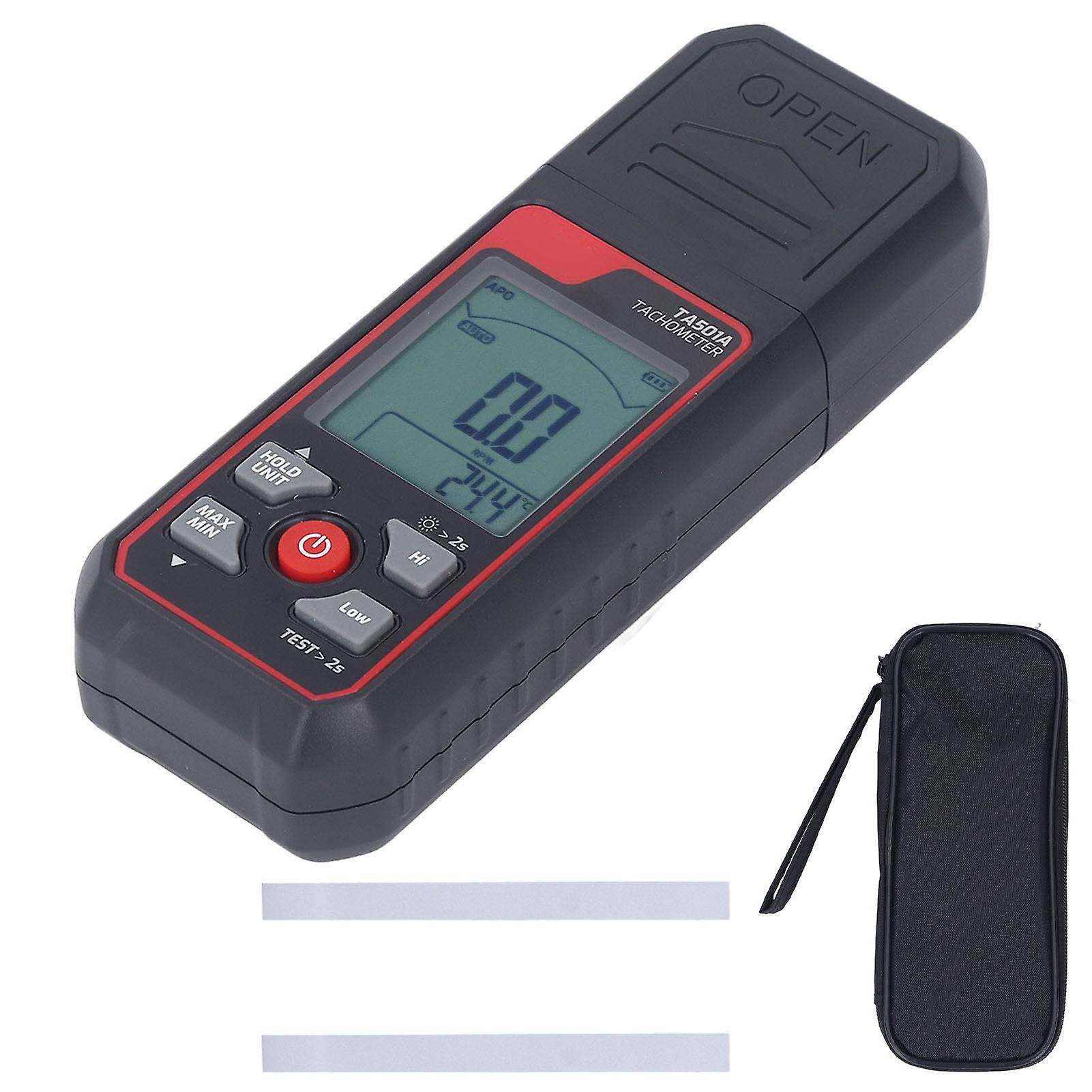 Digital Tachometer Non Contact Photoelectric RPM Meter with Digital Display 2.5 to 999999 RPM High Precision Speed Tester