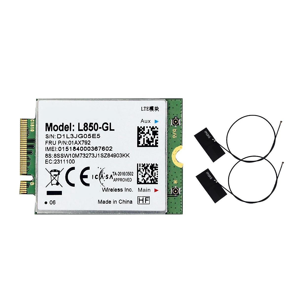 Carte WiFi L850 + 2XAntenna 01AX792 NGFF M.2 Module pour T580 X280 L580 T480S T480 P52S